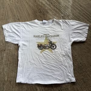 Vintage Harley Davidson U.S. Army 1942 Biker Moto Shirt Graphic Tee Men's XL